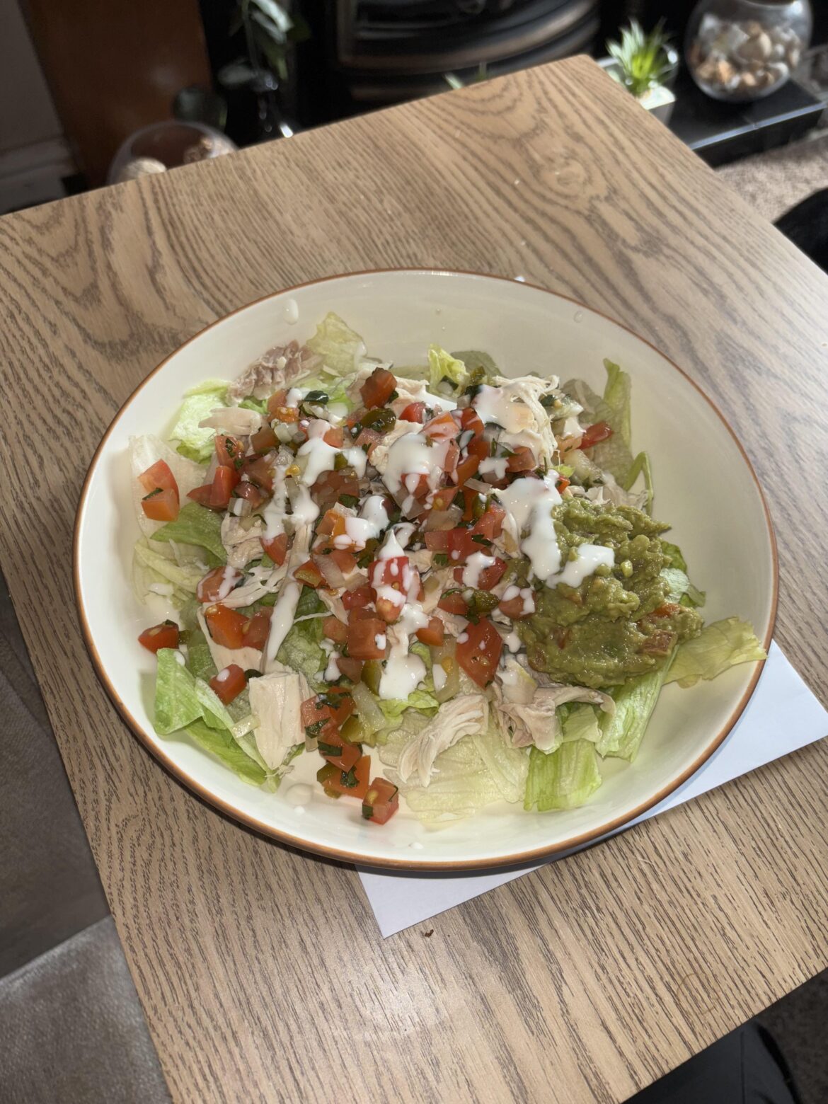 This salad was too good! (270 cals)