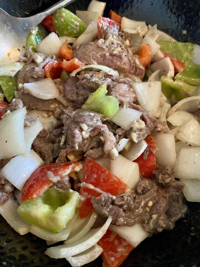 Beef with Black Pepper Sauce and Tequila ofc