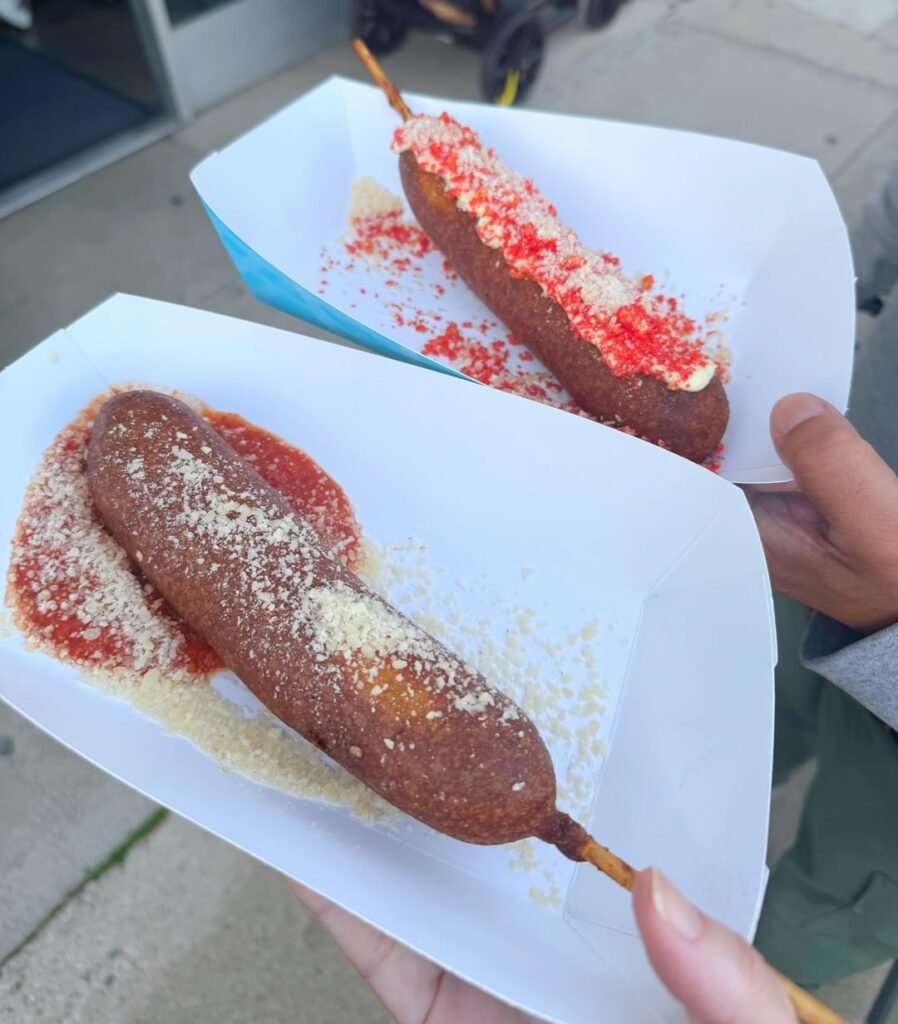 Corn Dog Party at Fat + Flour in Culver City today!