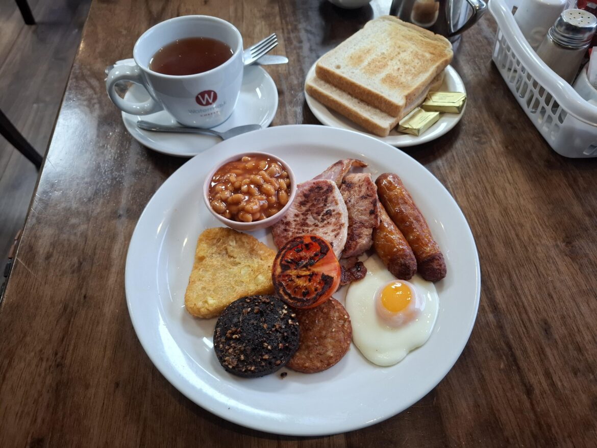 Uncle Pan's Cafe, Bray, Co. Wicklow, Ireland, 13 Euros with toast and tea