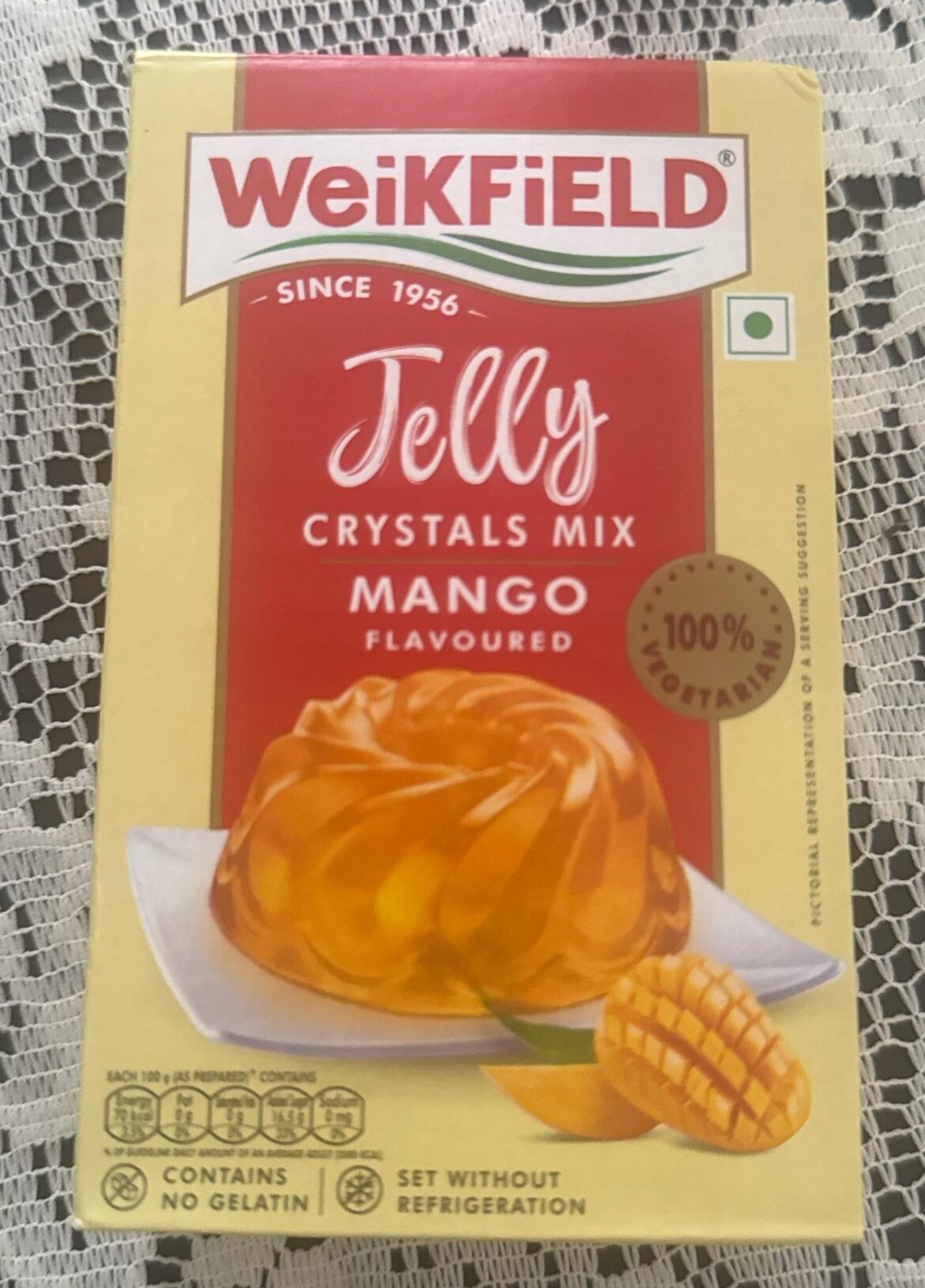 Vegetarian jello found at the local Indian market! Vegetarian jello found at the local Indian market!
