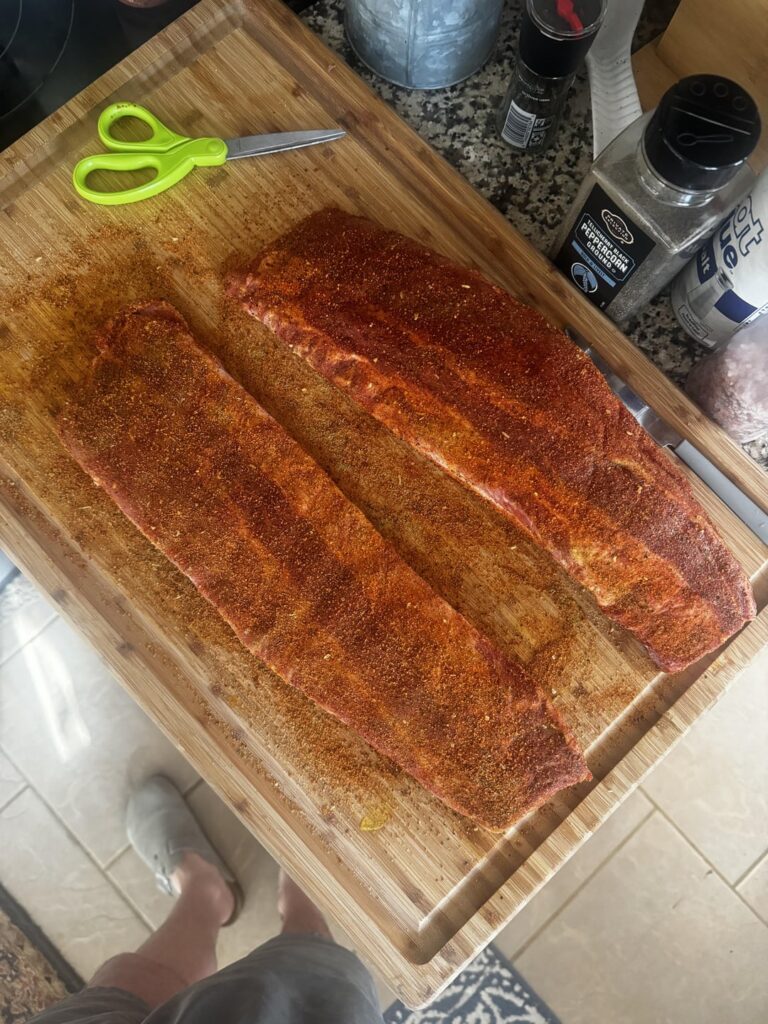 First rib cook on the smoker