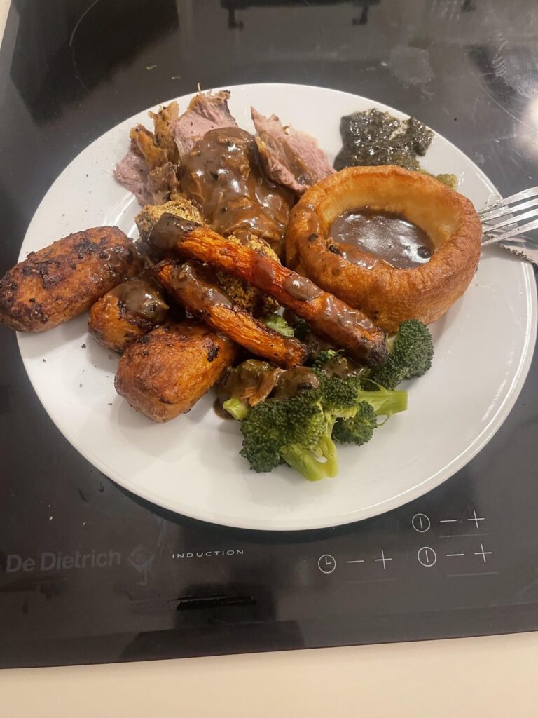 Was working in storm Eowyn, finished early and made a lamb roast.