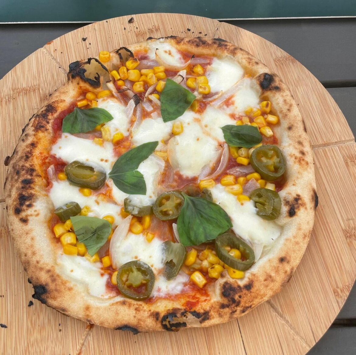 A bit of corn with Jalapenos