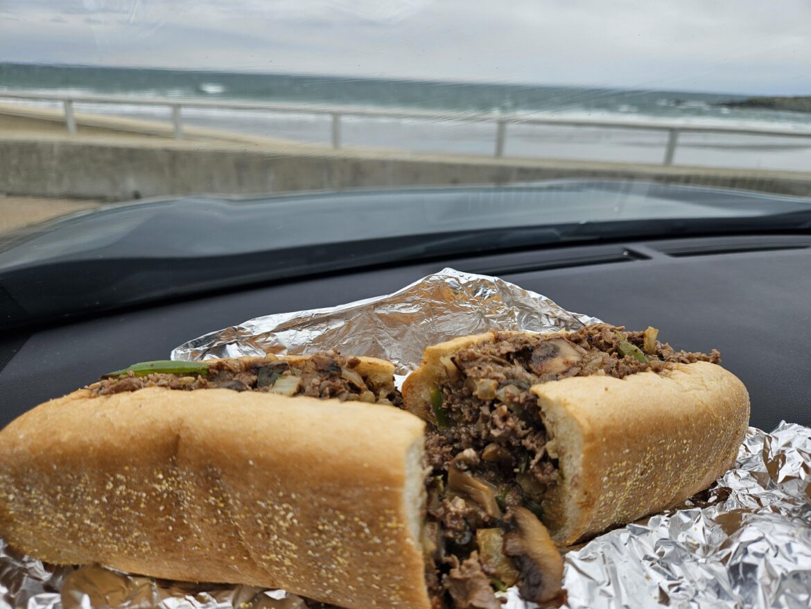 Been too long since I had a steak bomb at the beach