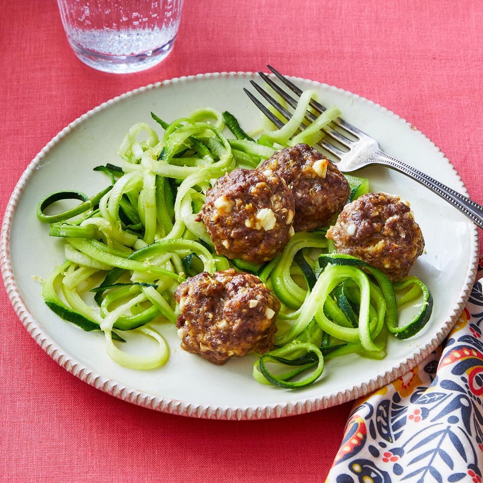 mediterranean recipes feta meatballs with zucchini noodles
