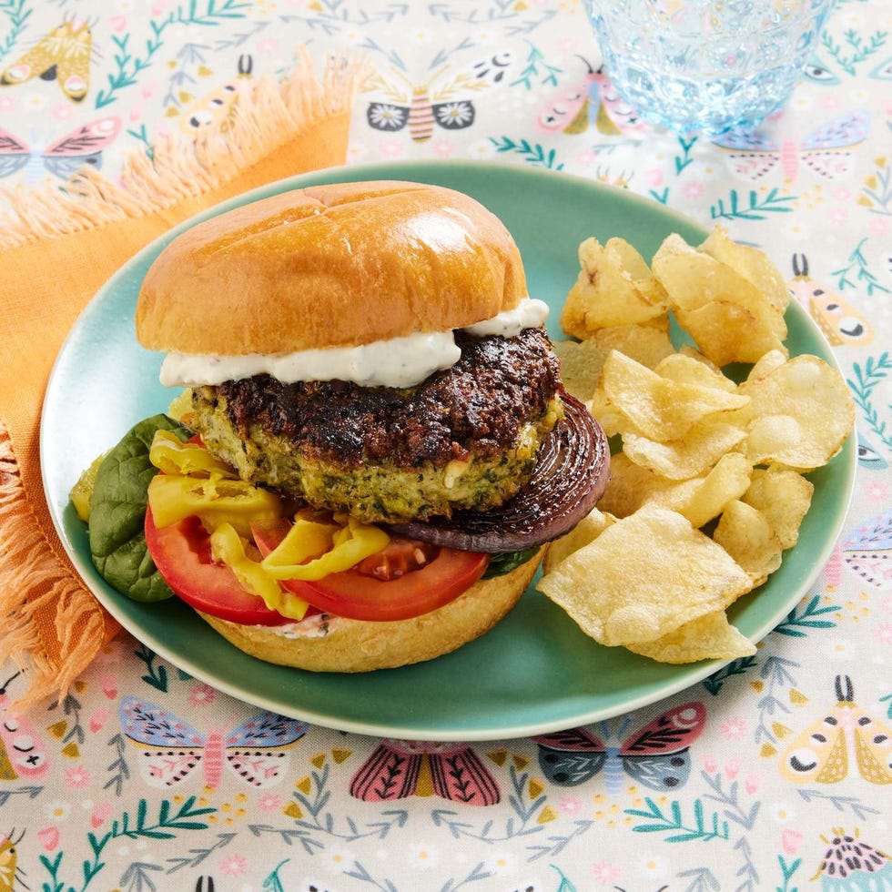 mediterranean recipes spinach feta burger