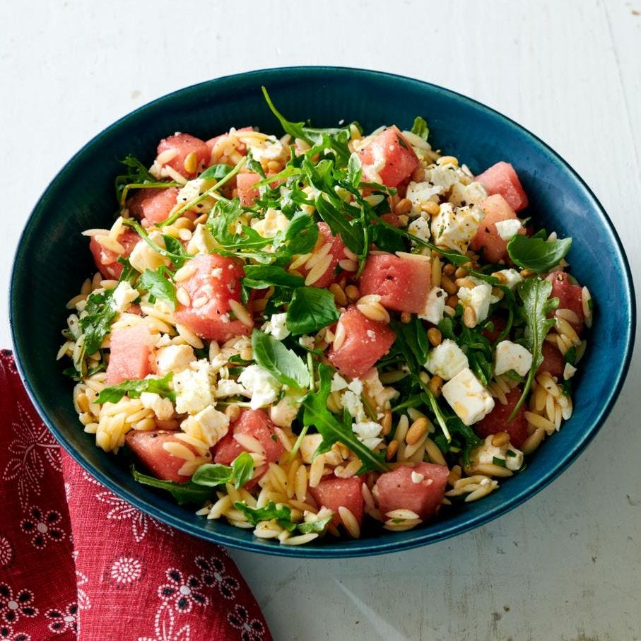 mediterranean recipes watermelon feta orzo salad