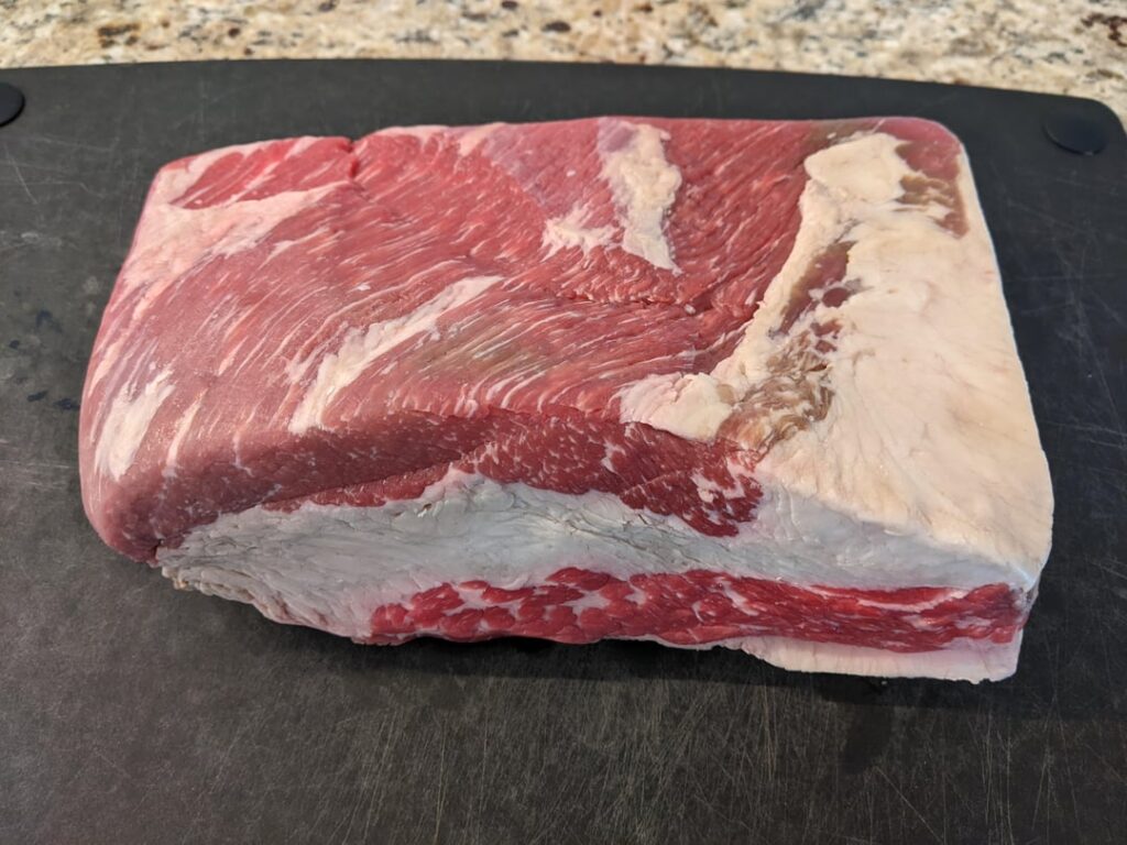 Brisket refrigerated then finished on the smoker