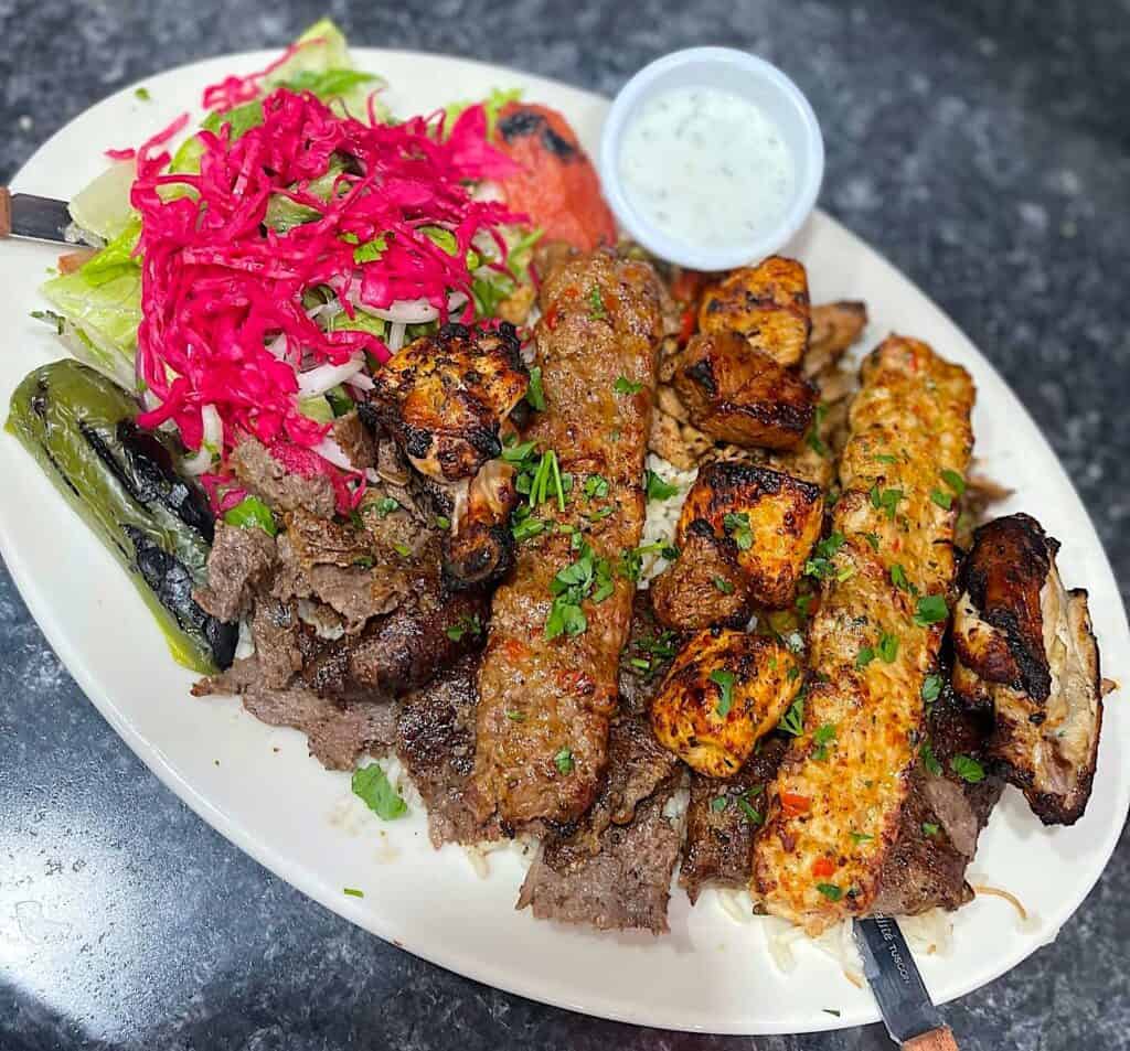 A plate of assorted meats 