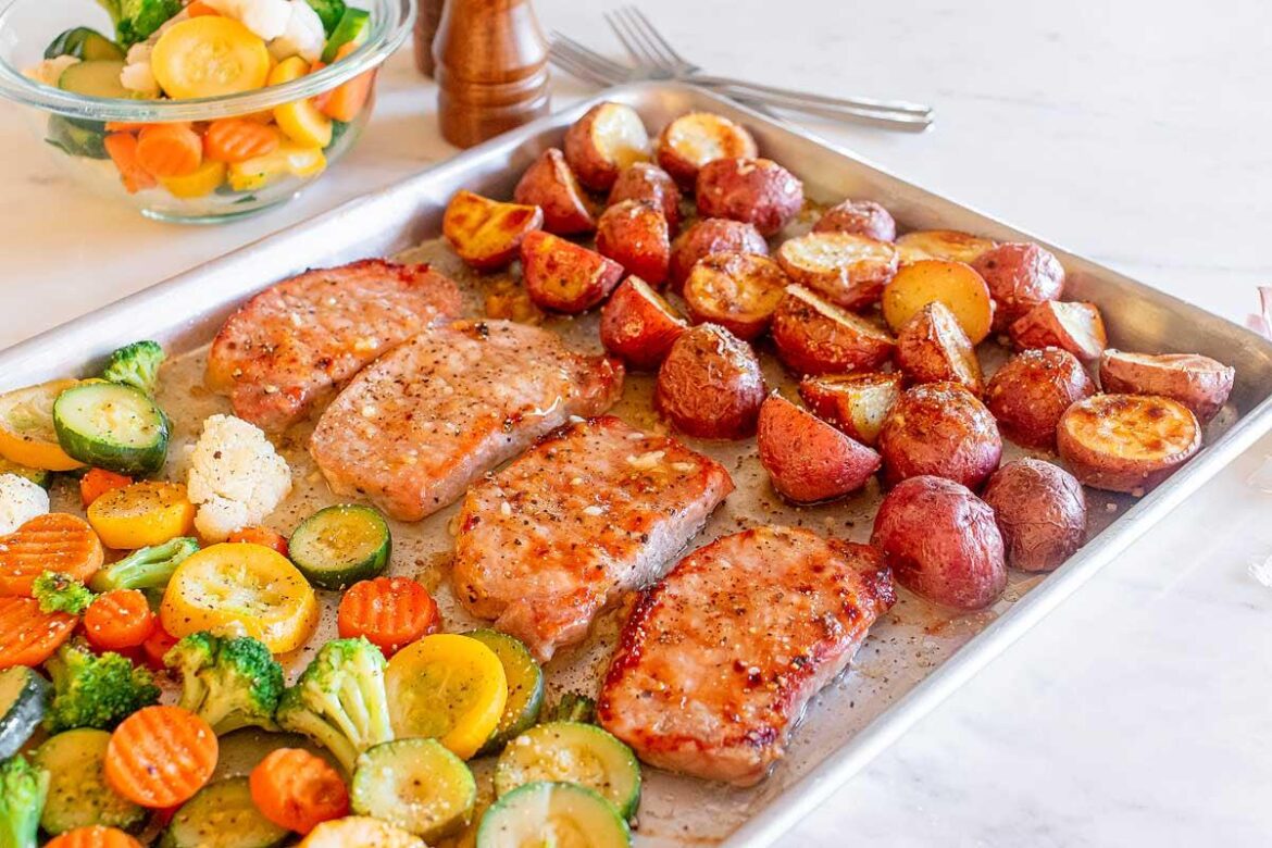 Sheet Pan Honey Garlic Pork Chops