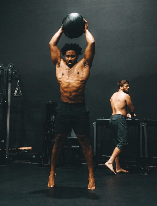 Core workouts are crucial, including medicine ball exercises