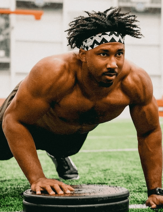 Myles is a power athlete who's also built for speed