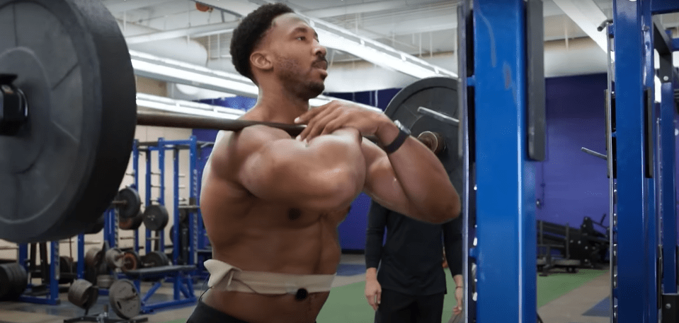 Building strength is also a key component of his workout regimen