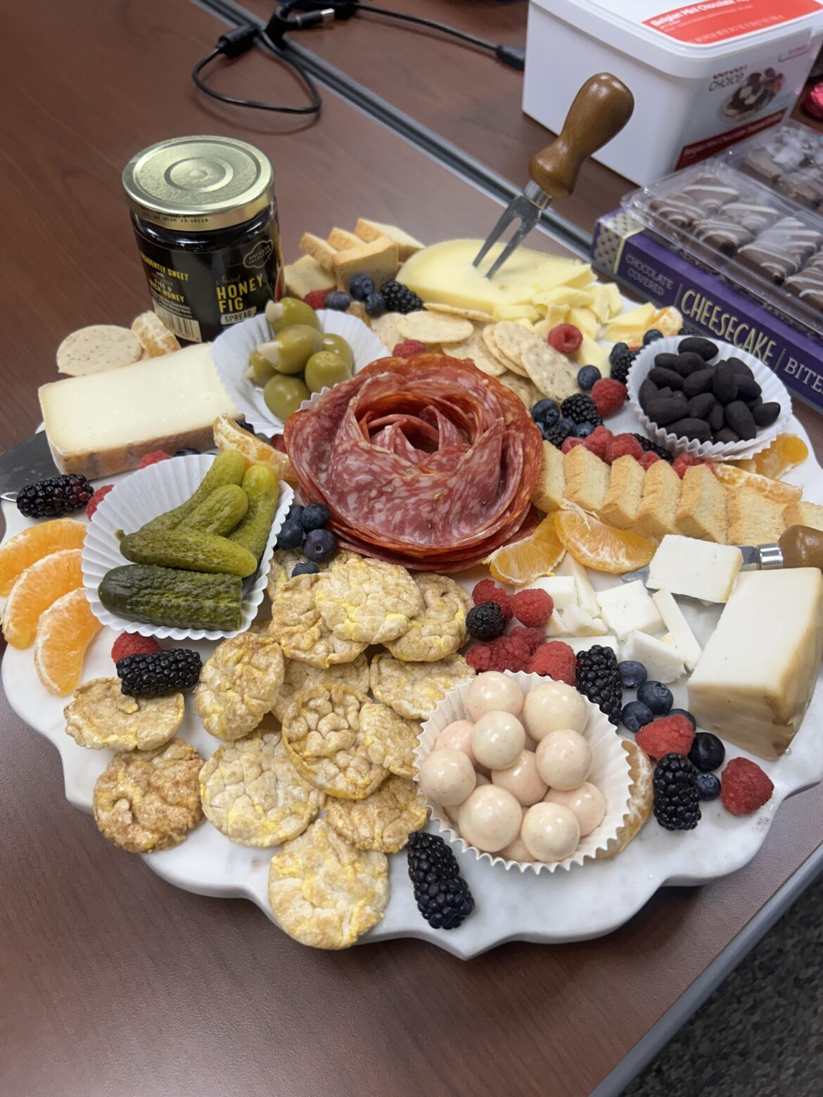 Board I made for the work pot luck