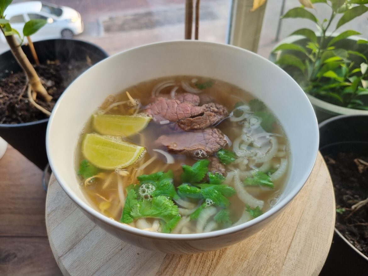 Homemade pho soup