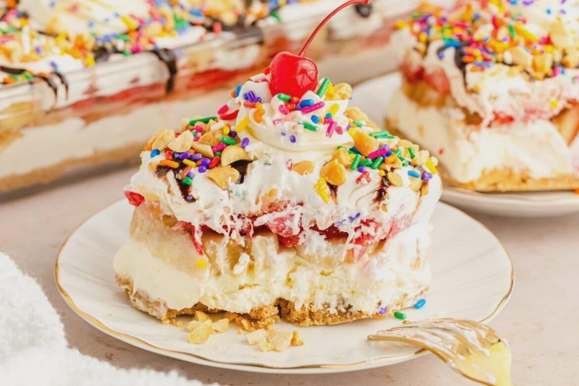 No Bake Banana Split Dessert