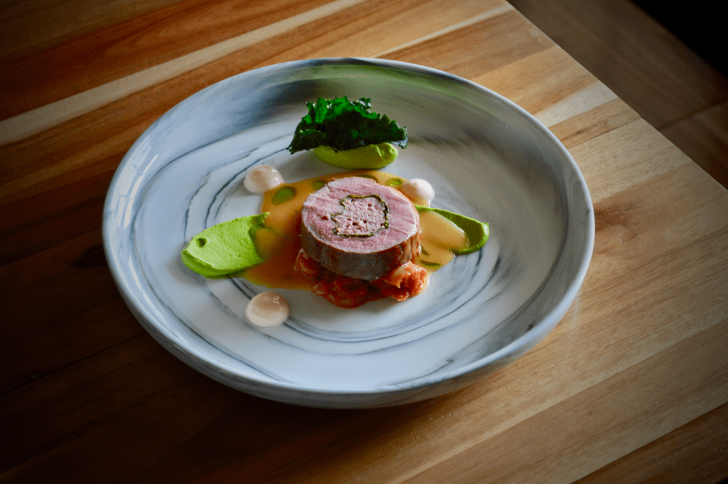 Spring Lamb, Broccoli Miso, Braised Gigante Beans, Harissa, Preserved Lemon