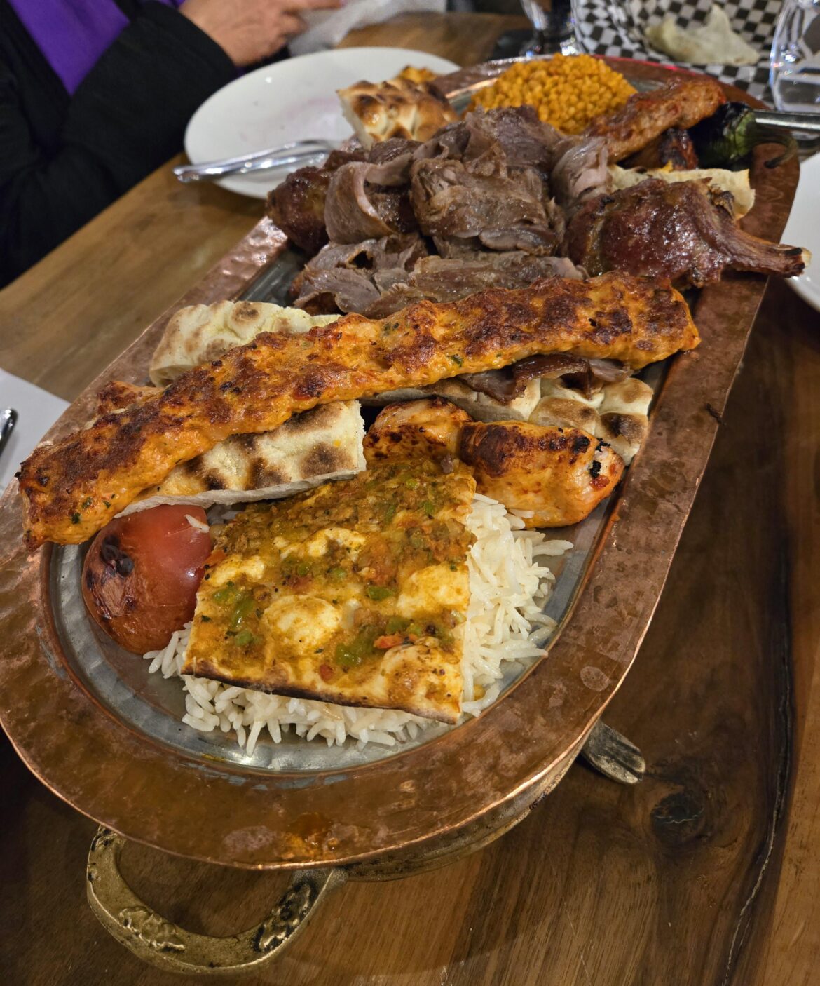 Mixed grill platter for 2 from Mangal Kebab House. Turkish BBQ spot in Scarborough