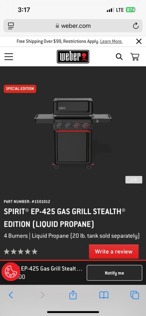New grill purchase