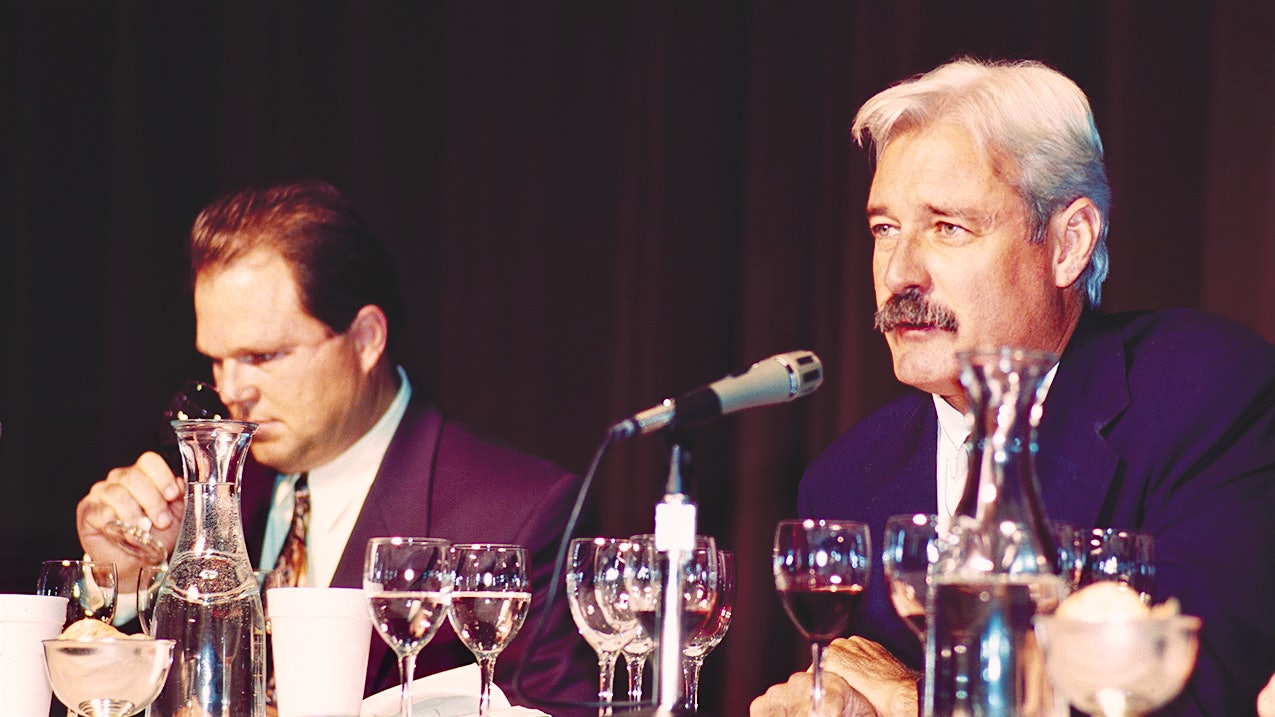 James Laube and Chuck Wagner at the Wine Experience.