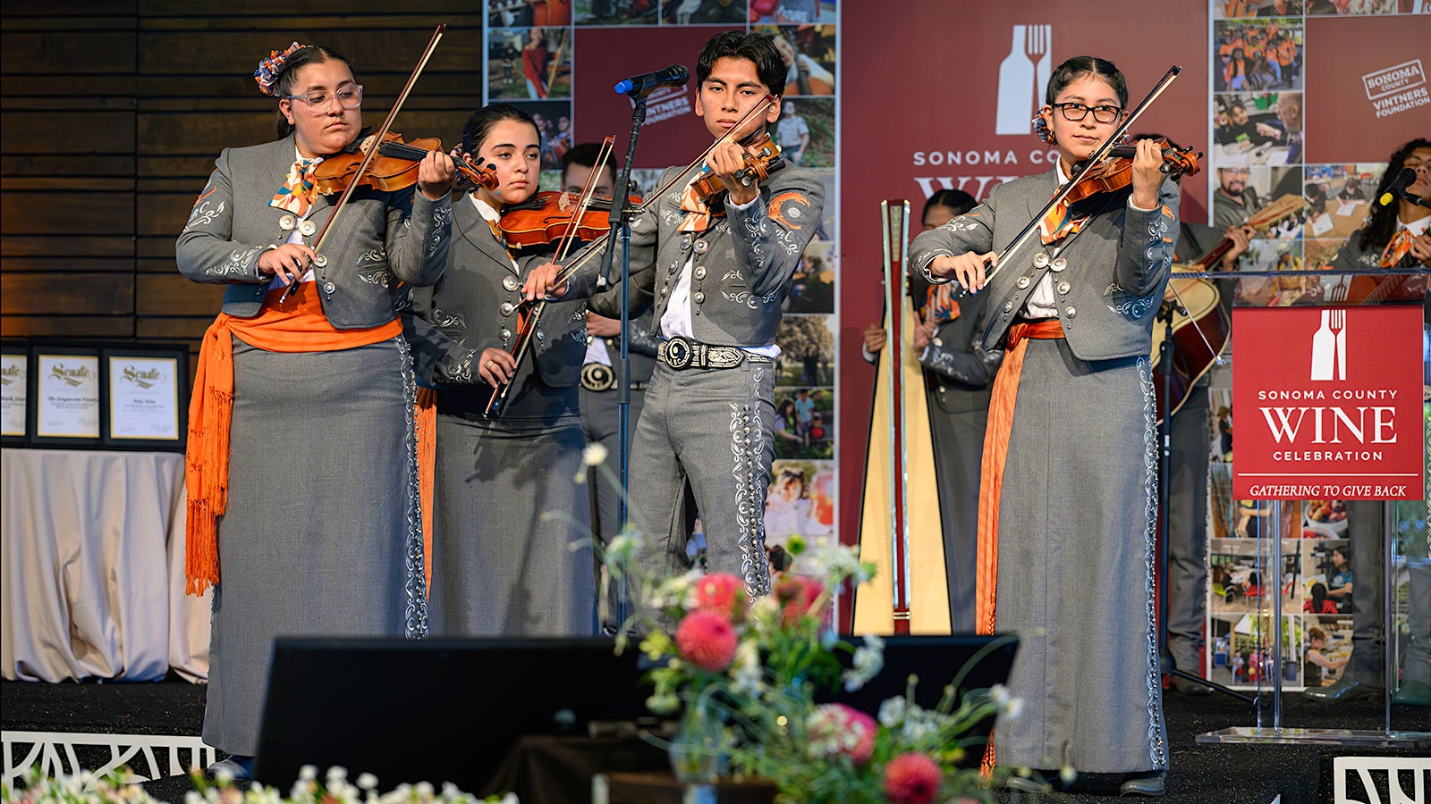 Members of the Luther Burbank Center for the Arts Mariachi Ensemble performed at the 2024 Sonoma County Wine Celebration.