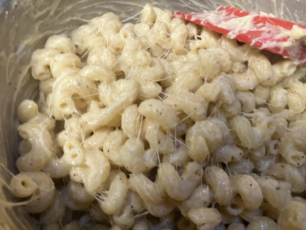 I gotta tell ya, I think I’ve found the perfect consistency. I’m sure there’s already a term for this that I don’t know, yet I calling these delicious spider webs. It’s delightfully sticky.