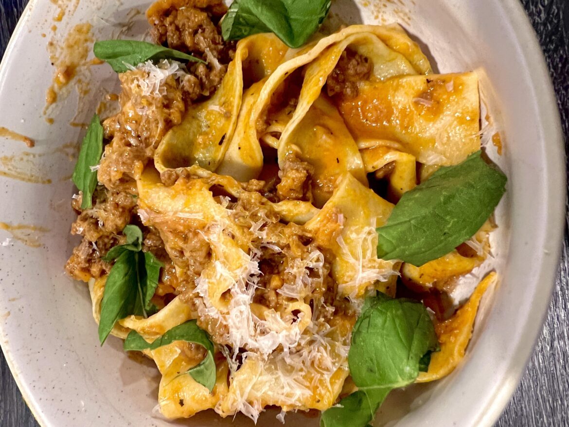 terrified of offending the wonderful people of Italy on here but im being brave and posting my bolognese. homemade pappardelle