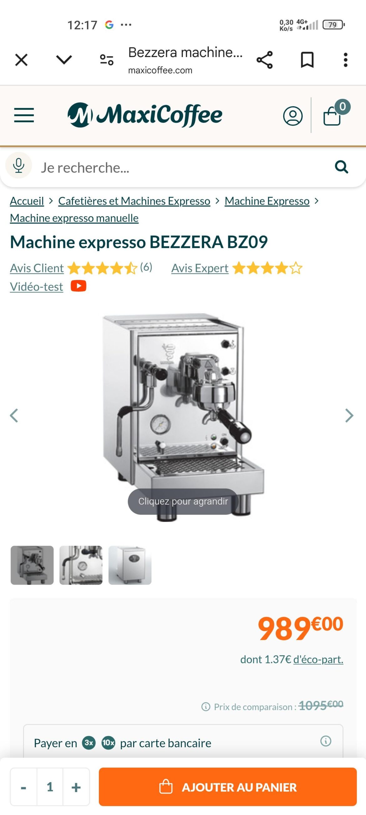 Semi-professional coffee machine