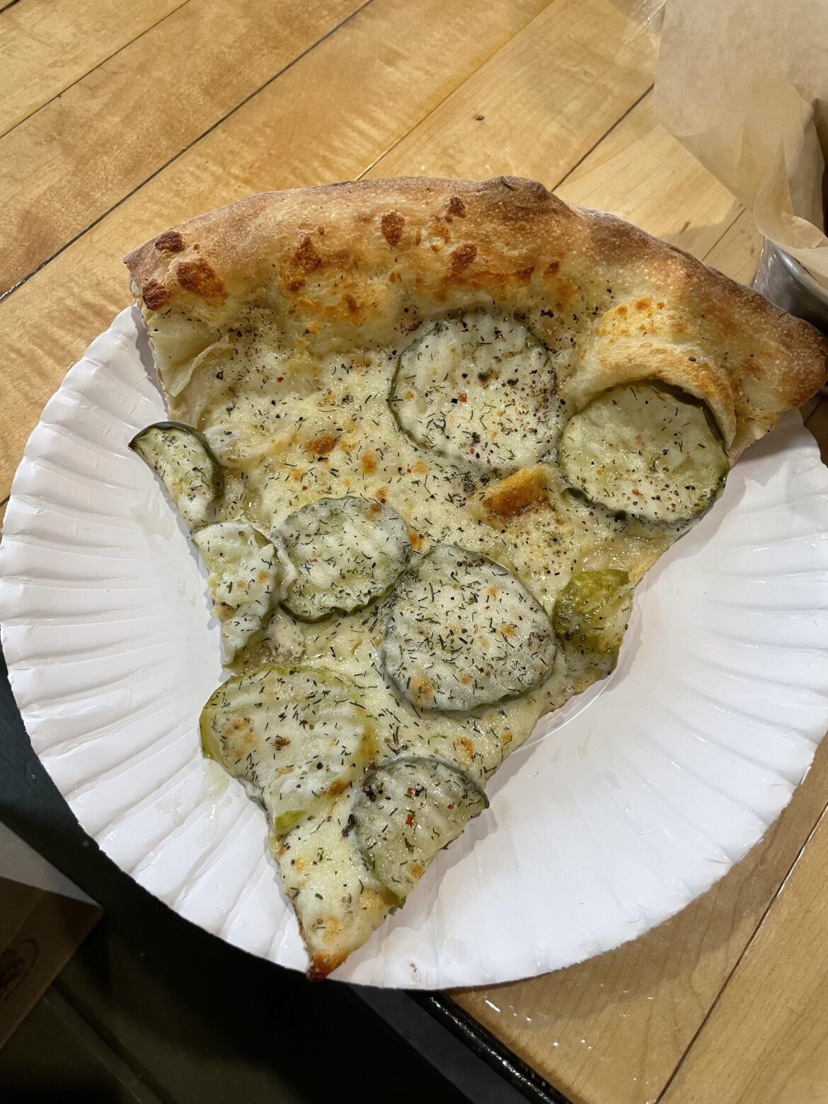 Pickle pizza for the brave souls