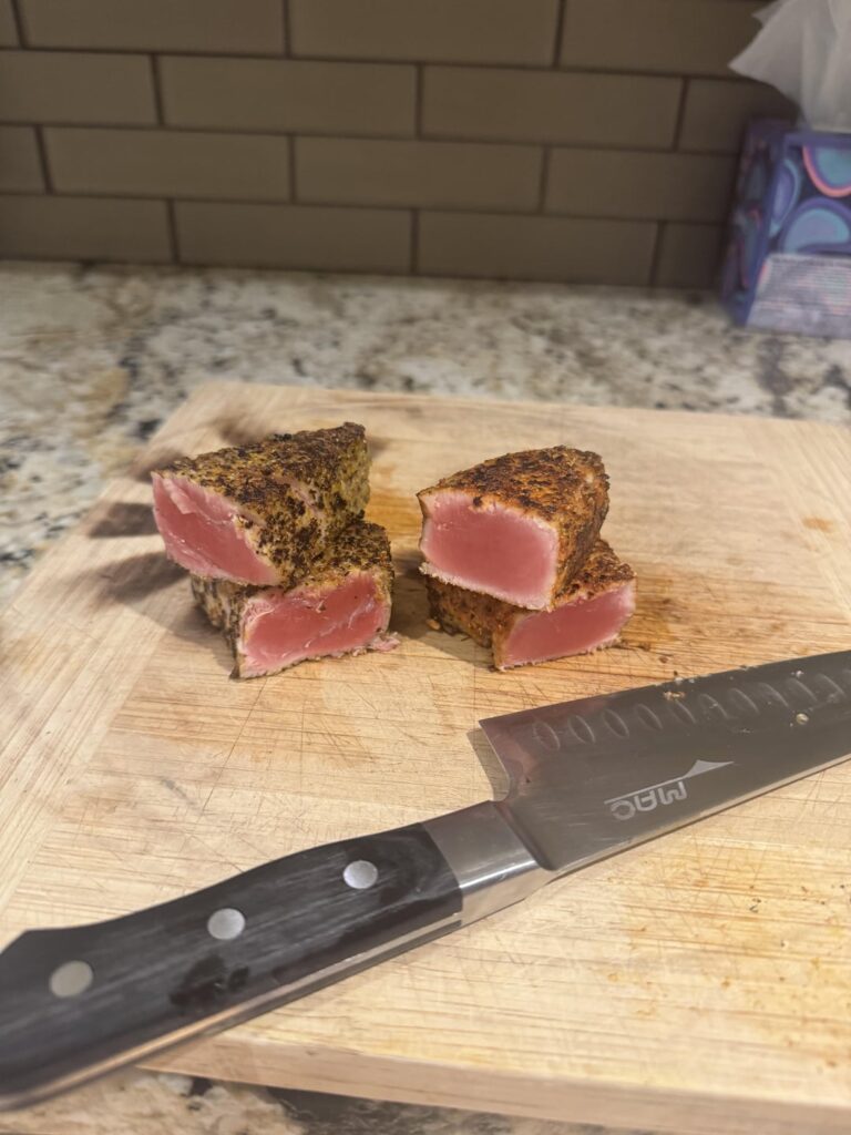 Do we accept steaks here if they’re tuna?