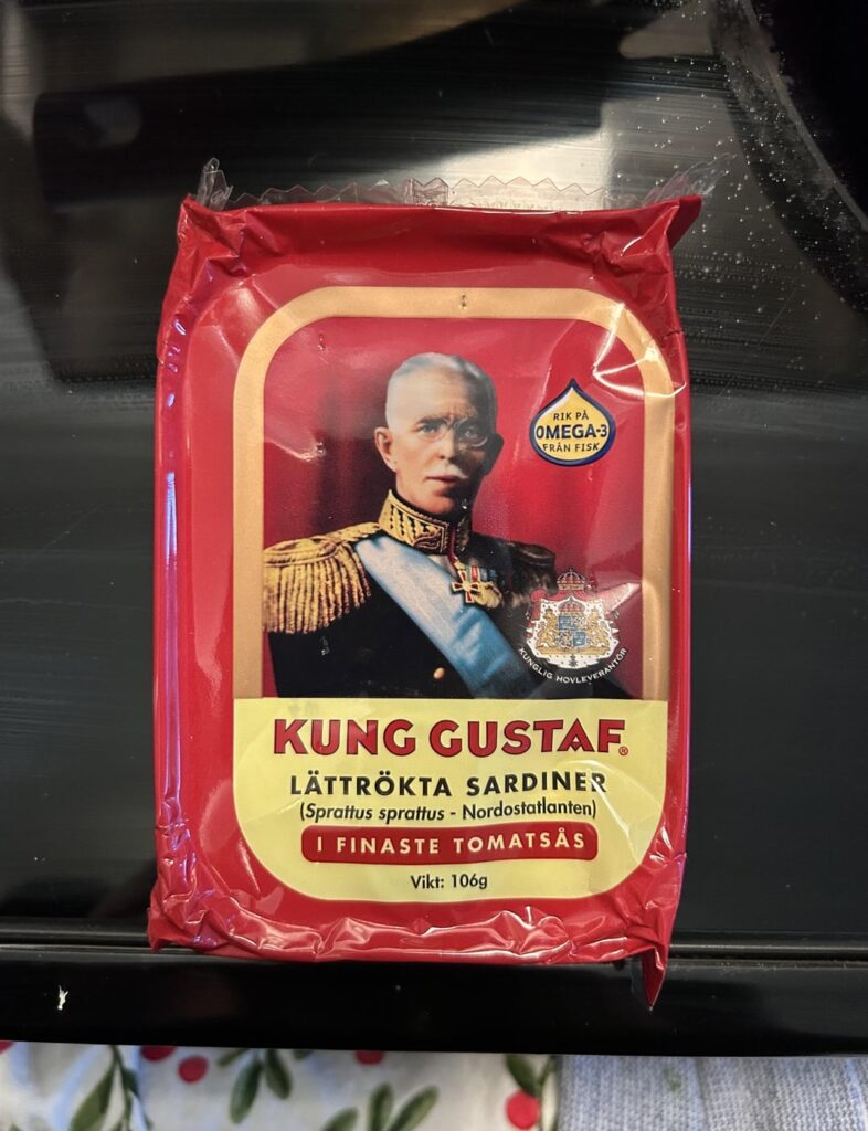 Kung Gustaf lightly smoked sardines in tomato sauce