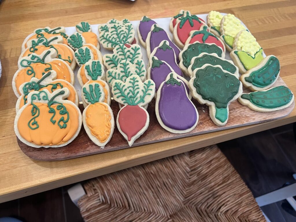 I made garden themed cookies for a friends baby shower!