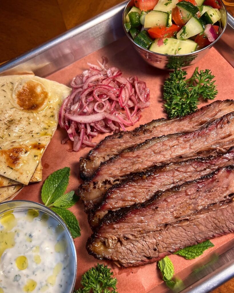 Homemade Egyptian-Inspired Smoked Brisket Plate