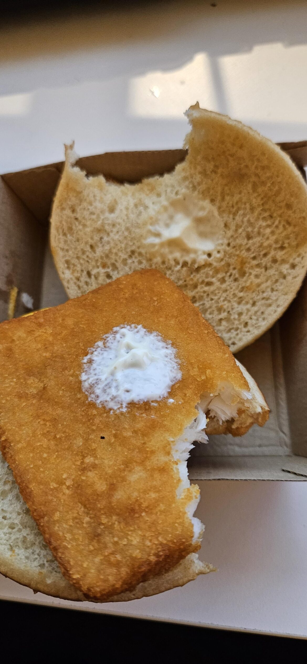 Got a Filet-O-Fish. I... almost think this is worse than NO tartar sauce.