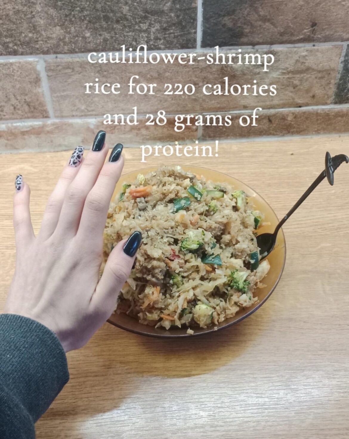 cauliflower-shrimp rice!