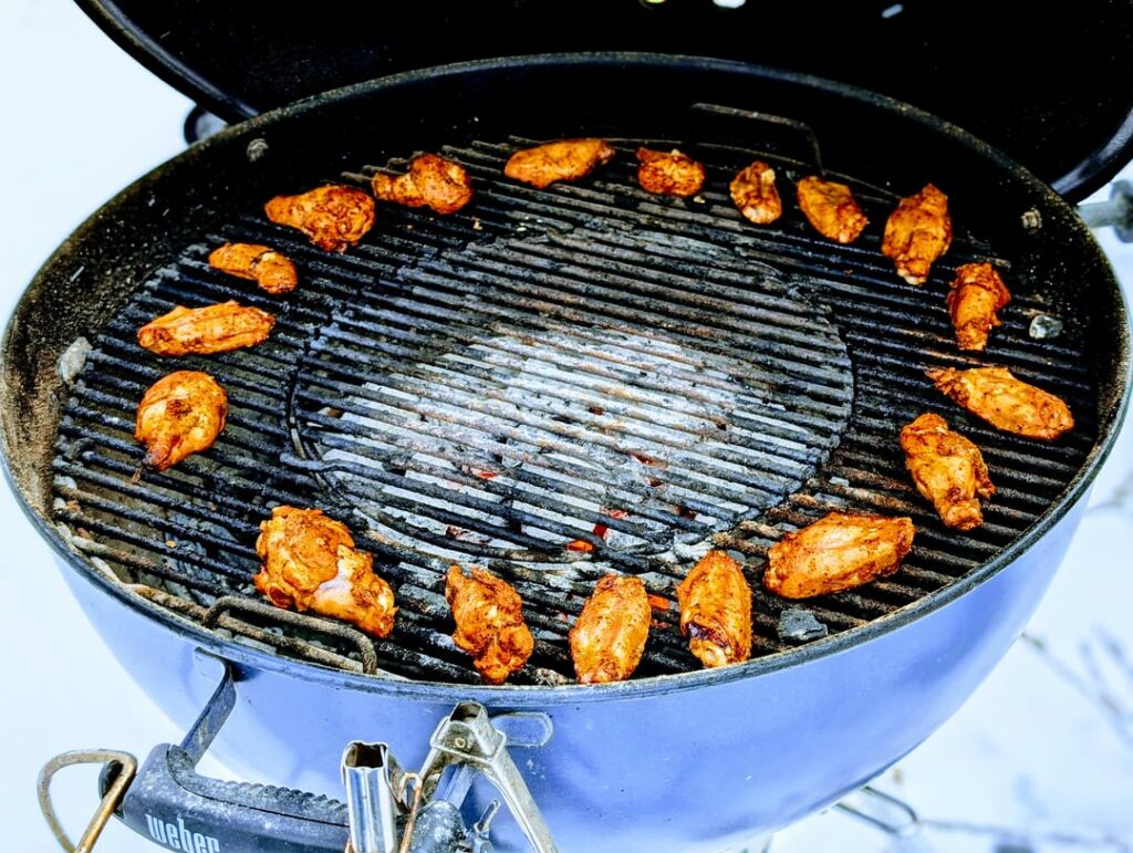 Applewood smoked and charcoal grilled wings today despite winter