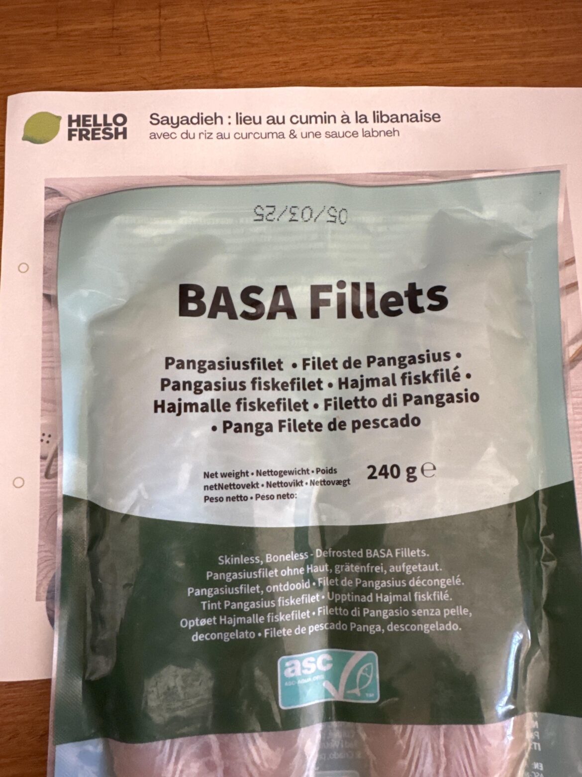 From place to pangasius in my box