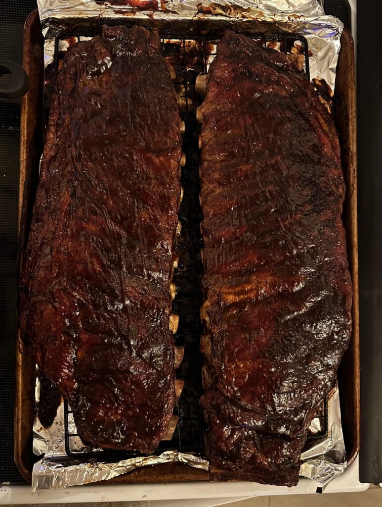 One last oven rib before the weather guilts me into using the smoker.