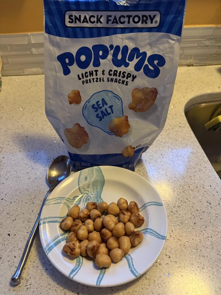 New “Puffed” Pretzel snack- 1/2 cup for 130 cals