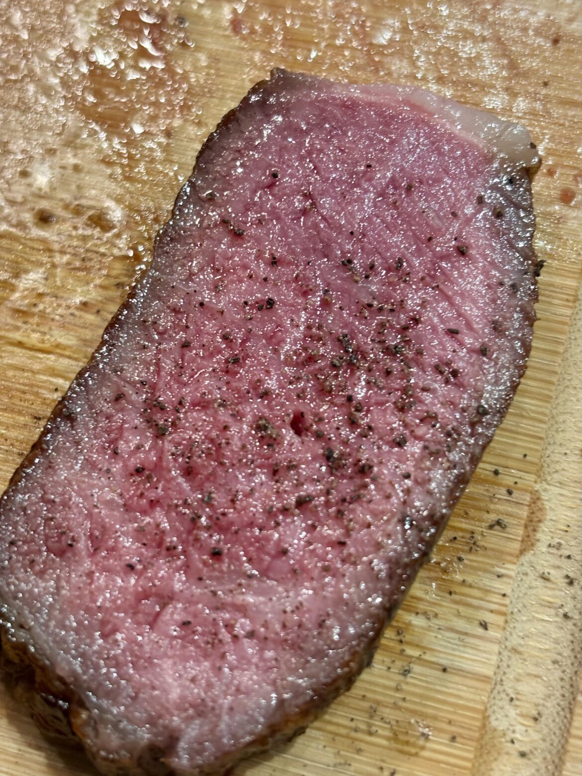 Reverse-seared ribeye