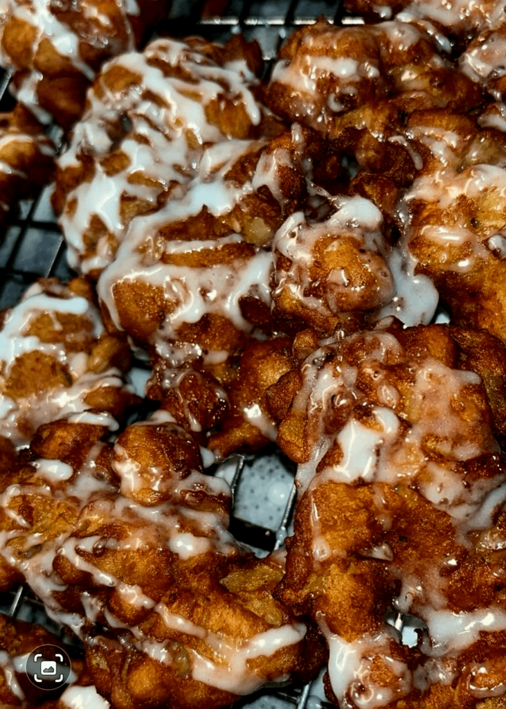 Birthday apple fritters