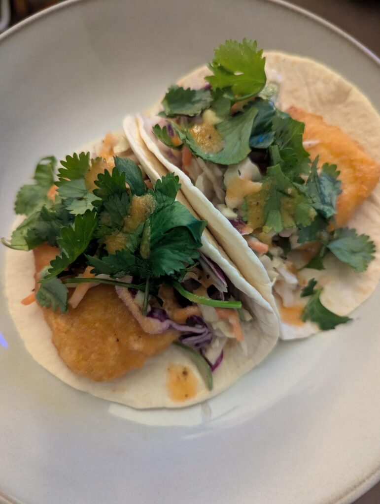 Gardein F'sh Tacos (287 cal for both)