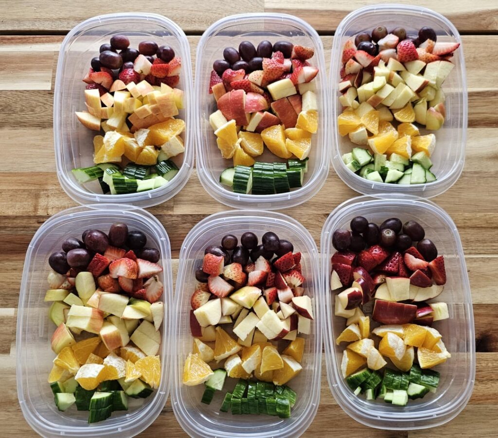 My meal prep this week, ~1200 cal