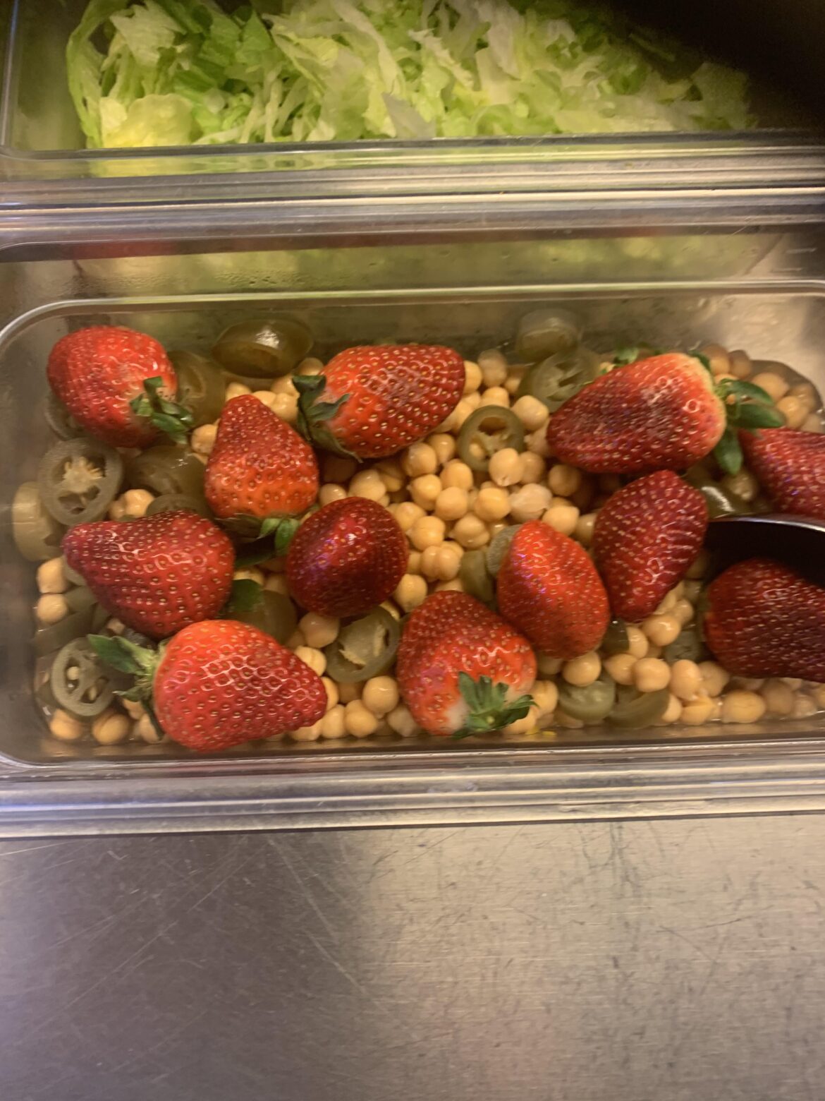 An actual salad my school served today at lunch