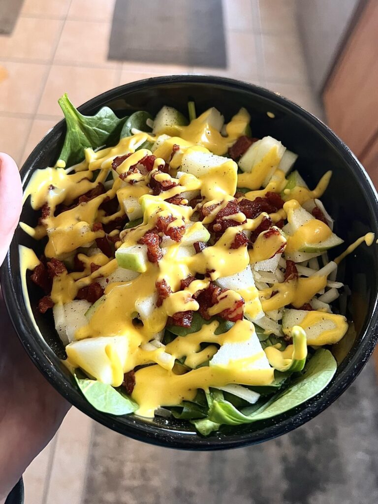 Bacon, Apple & Cheddar Spinach Salad