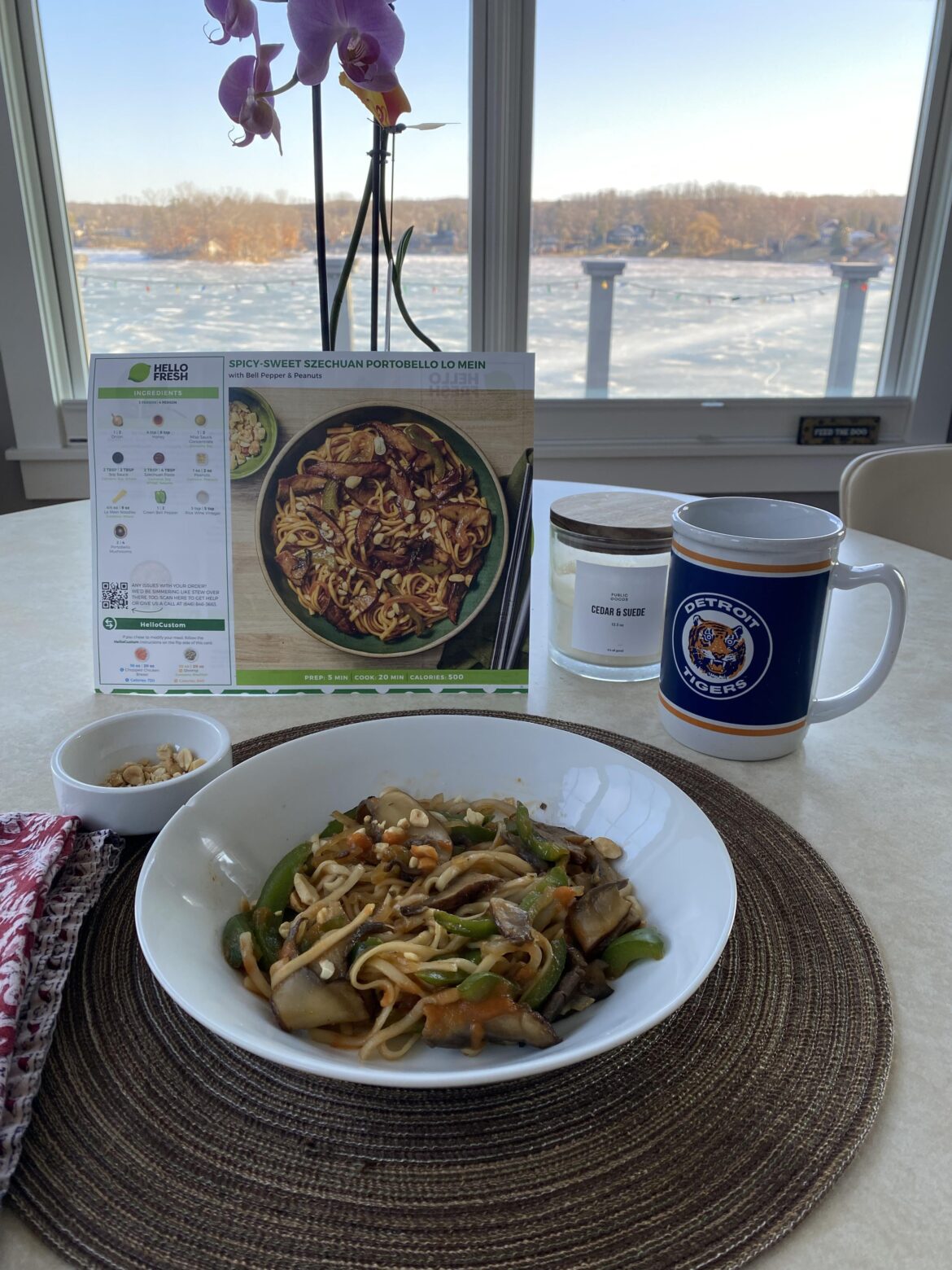 Spicy -Sweet Szechuan Portobello Lo Mein