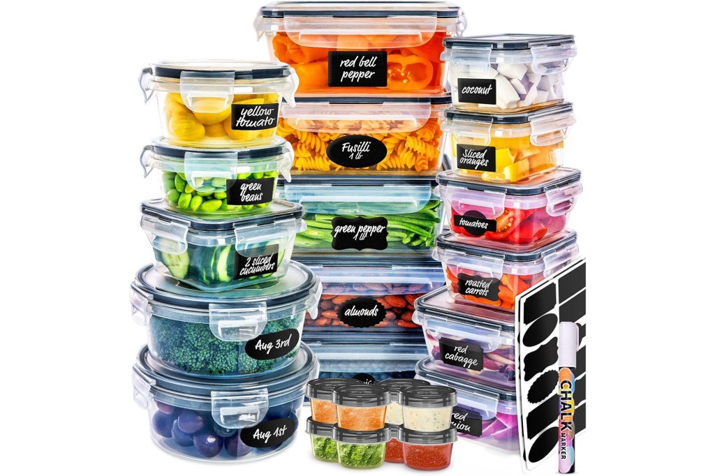 fullstar 50 PCS Plastic Food Storage Containers with Lids (24 Containers & 24 Lids), Leakproof BPA-Free Containers for Kitchen Organization, Meal Prep,...