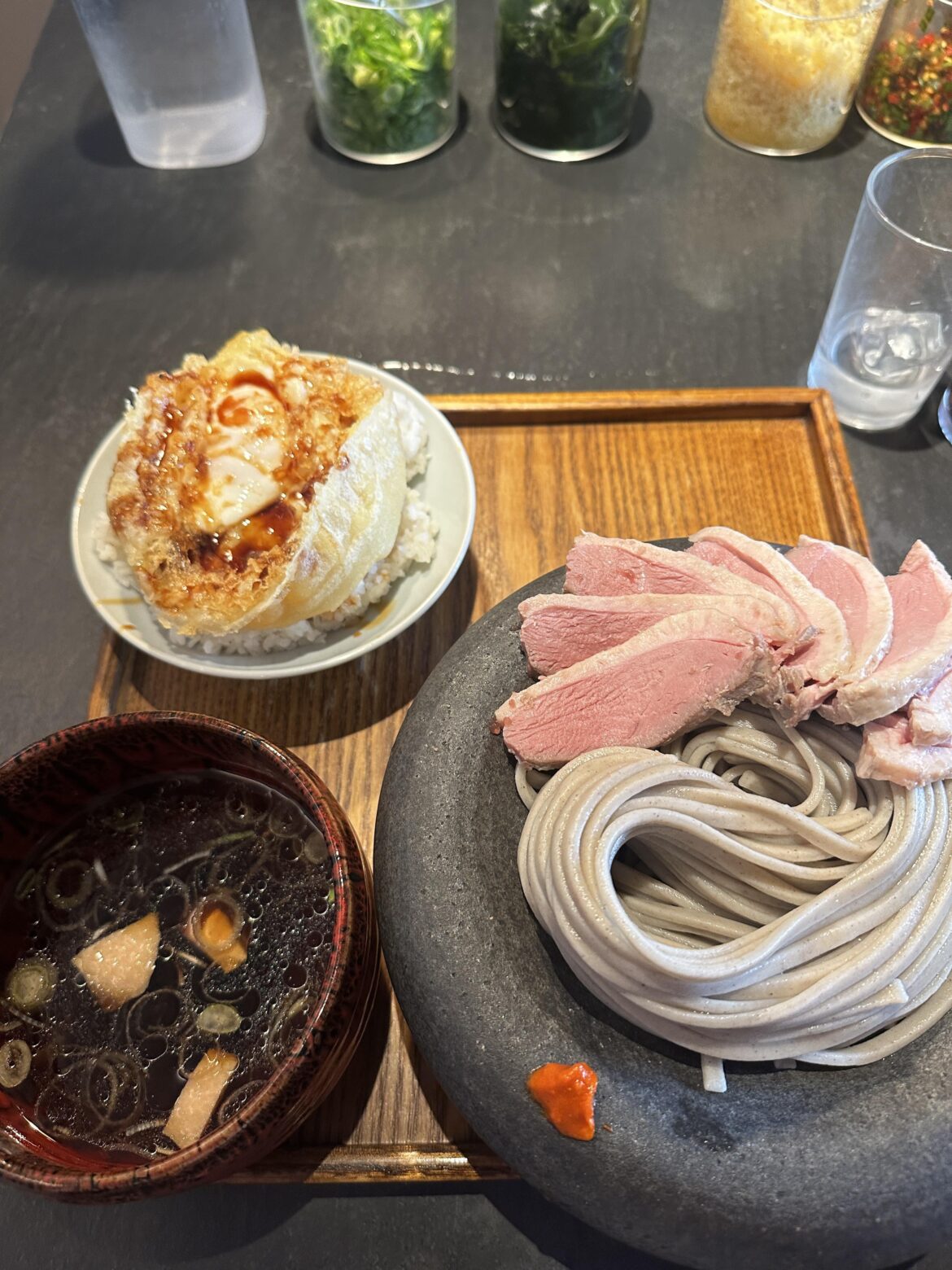 Can i find something like this anywhere in LA? (thick dipping soba with confit duck in tokyo)