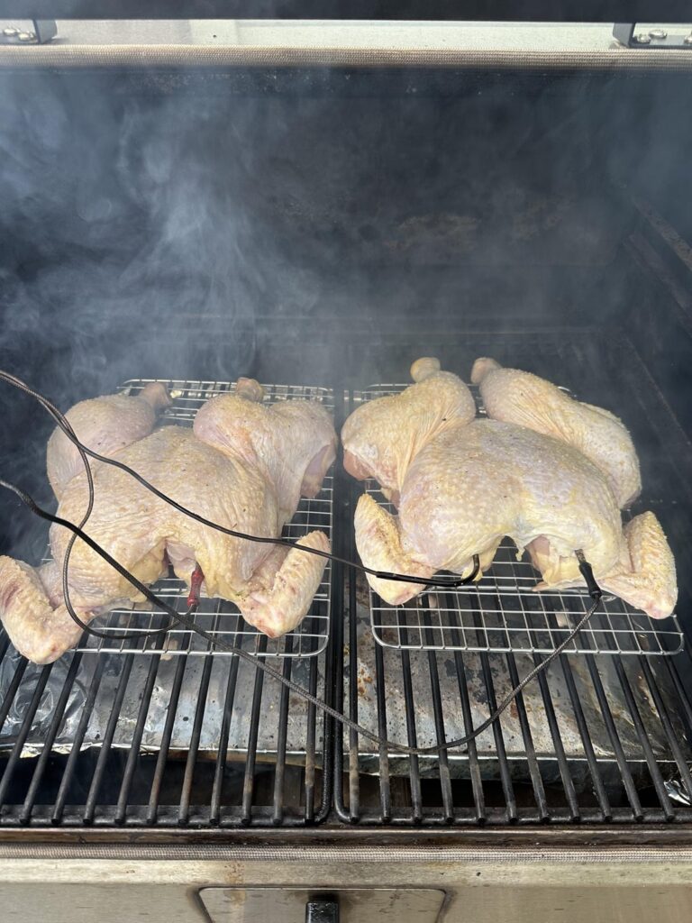 First Spatchcocked chickens